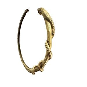 Brass Snake Wrapping Snake Earrings   Unsigned but purchased in Jewelry Boutique
